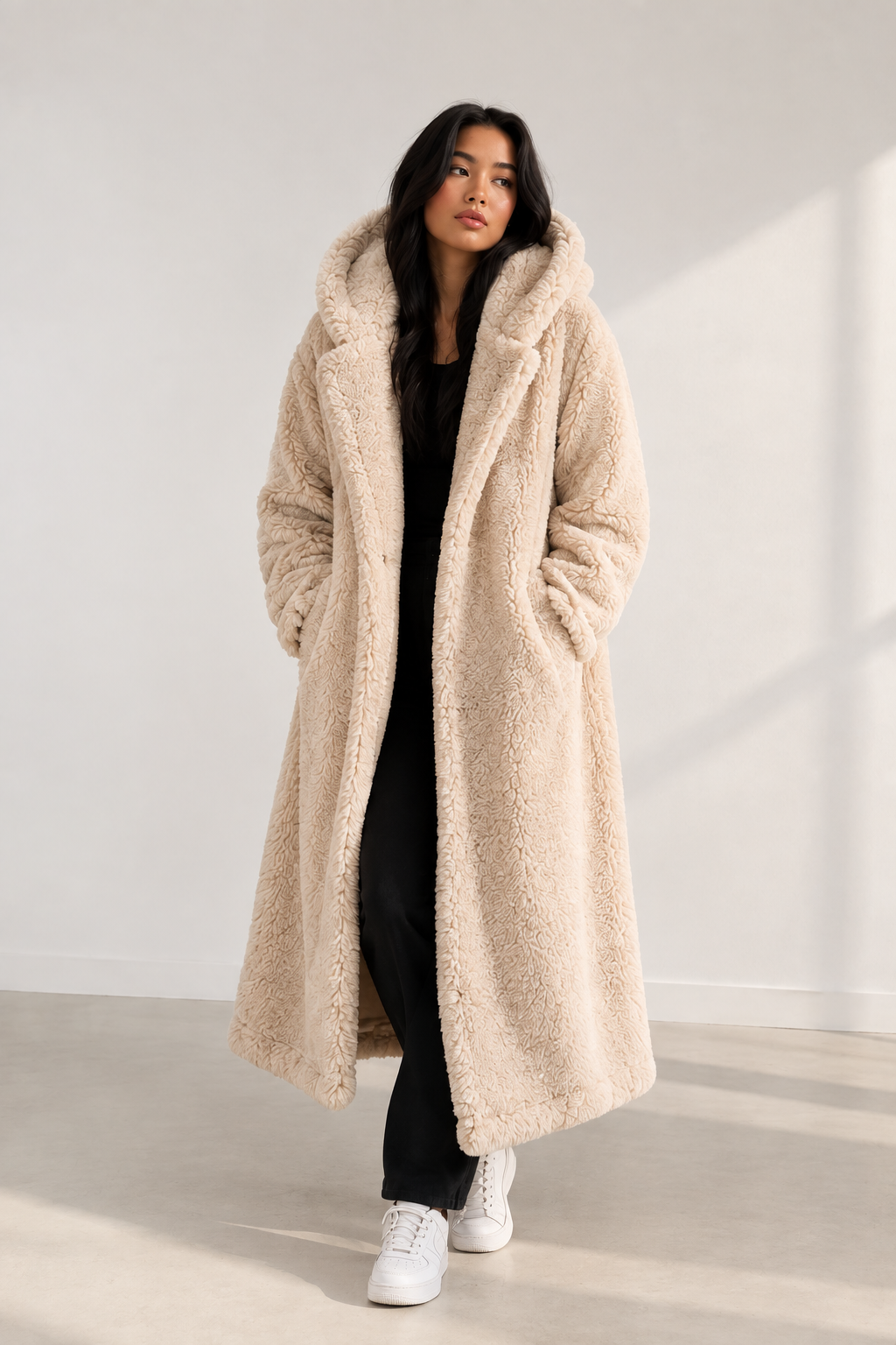 Manteau Teddy Bear Long Femme : Élégance et Confort