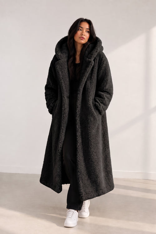 Manteau Teddy Bear Long Femme
